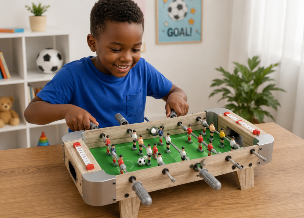 Baby-foot de Table en Bois 70 x 36 x 18 cm – Jeu de Football de Table pour Enfants et Famille Maternita Dakar