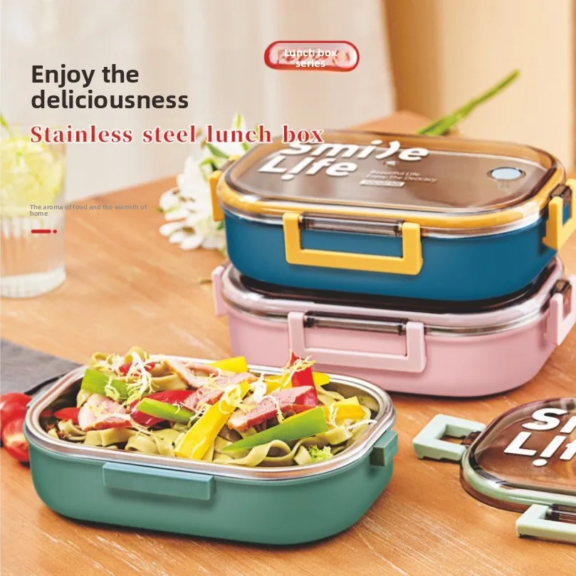 Range-Gouter Lunch Box Hermétique en Acier Inoxydable avec Compartiments – Couverts Inclus Maternita Dakar