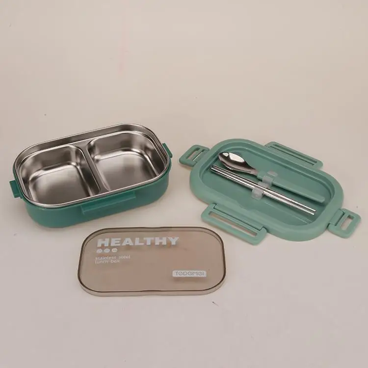 Range-Gouter Lunch Box Hermétique en Acier Inoxydable avec Compartiments – Couverts Inclus Maternita Dakar – Image 5