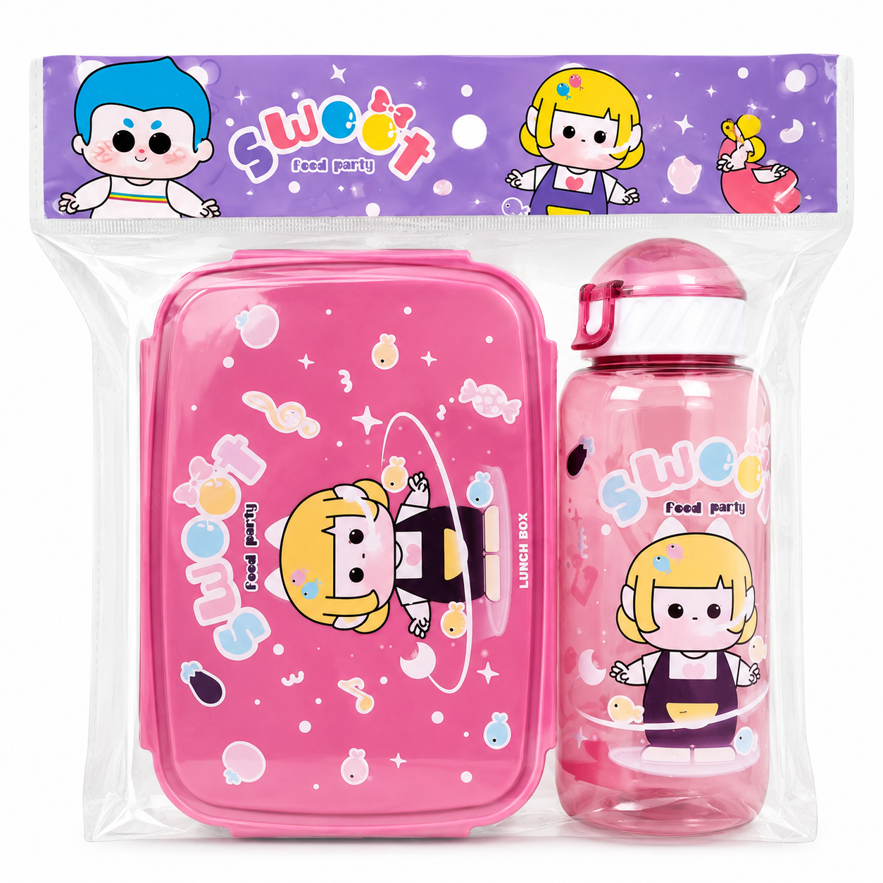 Set Lunch Box ensemble + Range-Gouter + Gourde Enfant – Maternita Dakar