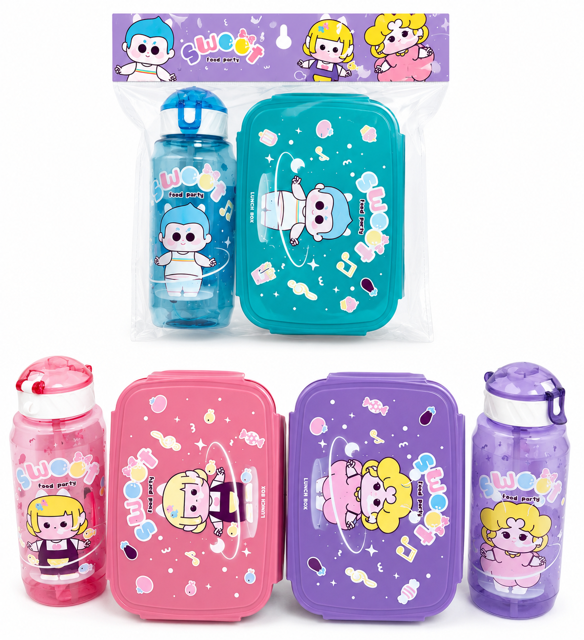 Set Lunch Box ensemble + Range-Gouter + Gourde Enfant – Maternita Dakar – Image 2