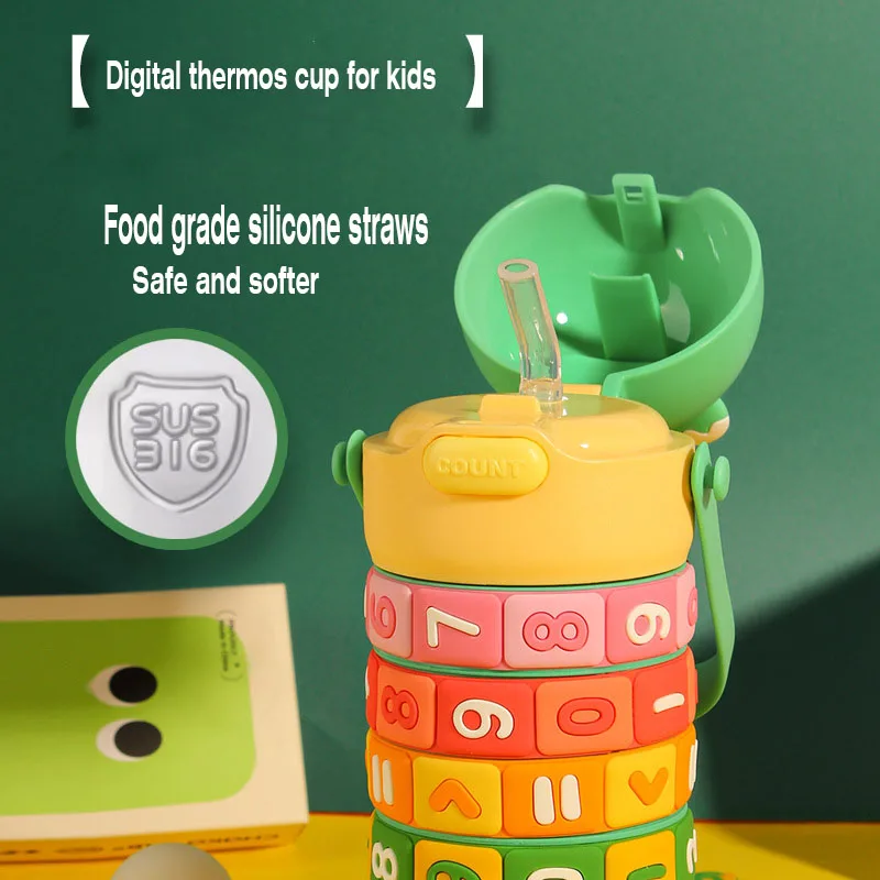 Gourde Thermos Éducative pour Enfants 450 ml – Acier Inoxydable 316- Maternita Dakar – Image 2