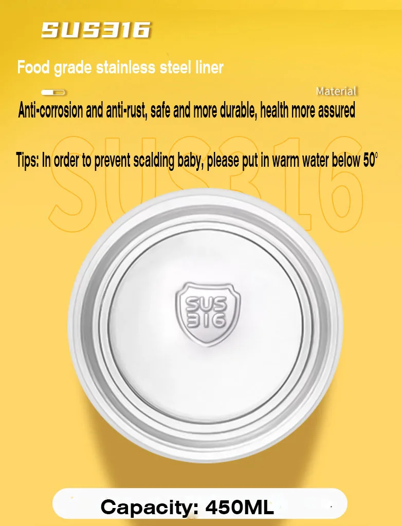 Gourde Thermos Éducative pour Enfants 450 ml – Acier Inoxydable 316- Maternita Dakar – Image 3