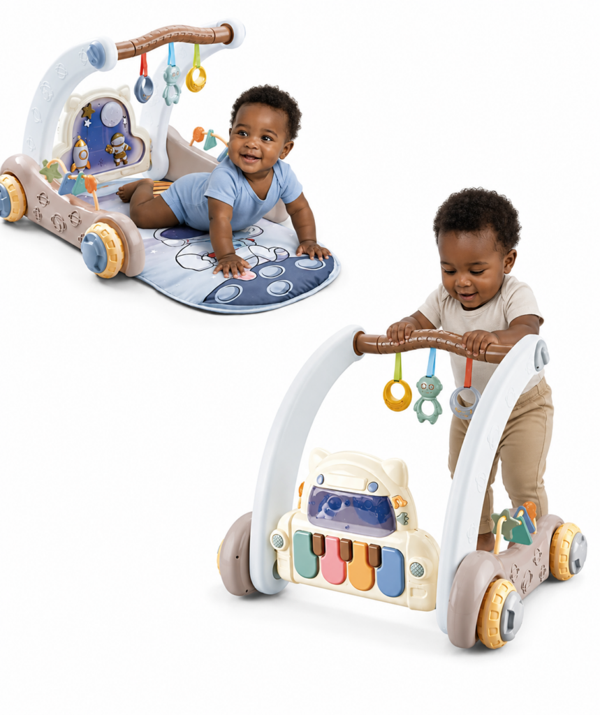 Tapis d’éveil 3-en-1 Baby Fitness Rack & Walker HB87803 – Tapis d’éveil, Centre d’activités et Trotteur bébé Maternita Dakar