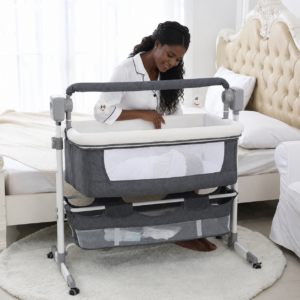 Berceau Couffin cododo Electrique évolutif avec roulettes, moustiquaire, panier de rangement et mobile – Maternita Dakar