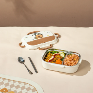 Lunch Box Range-gouter Compartimentée Panda avec Couverts – Boîte à Repas Enfant Maternita Dakar