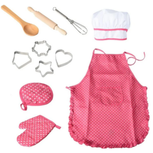 Kit de pâtisserie enfant – Tablier, toque et accessoires de cuisine. Maternita Dakar