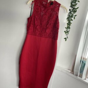 robe-soiree-maternite-dentelle-rouge-taille-42-44-destock-dakar