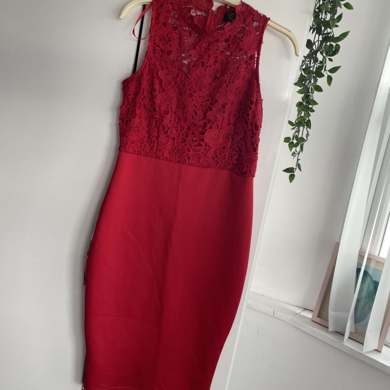 robe-soiree-maternite-dentelle-rouge-taille-42-44-destock-dakar