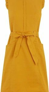 Robe courte sans manches jaune moutarde avec ceinture taille 40-42 Bambinerie Maternita Dakar