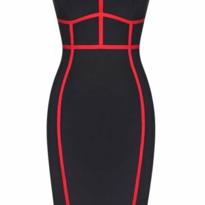Robe Bandage Noire & Rouge Sculptante – Taille 40-42 | Déstockage / 2nd Main – Maternita Dakar