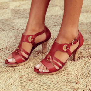 sandales-femme-rouges-talon-liege-pointure-38-bambinerie-maternita-dakar