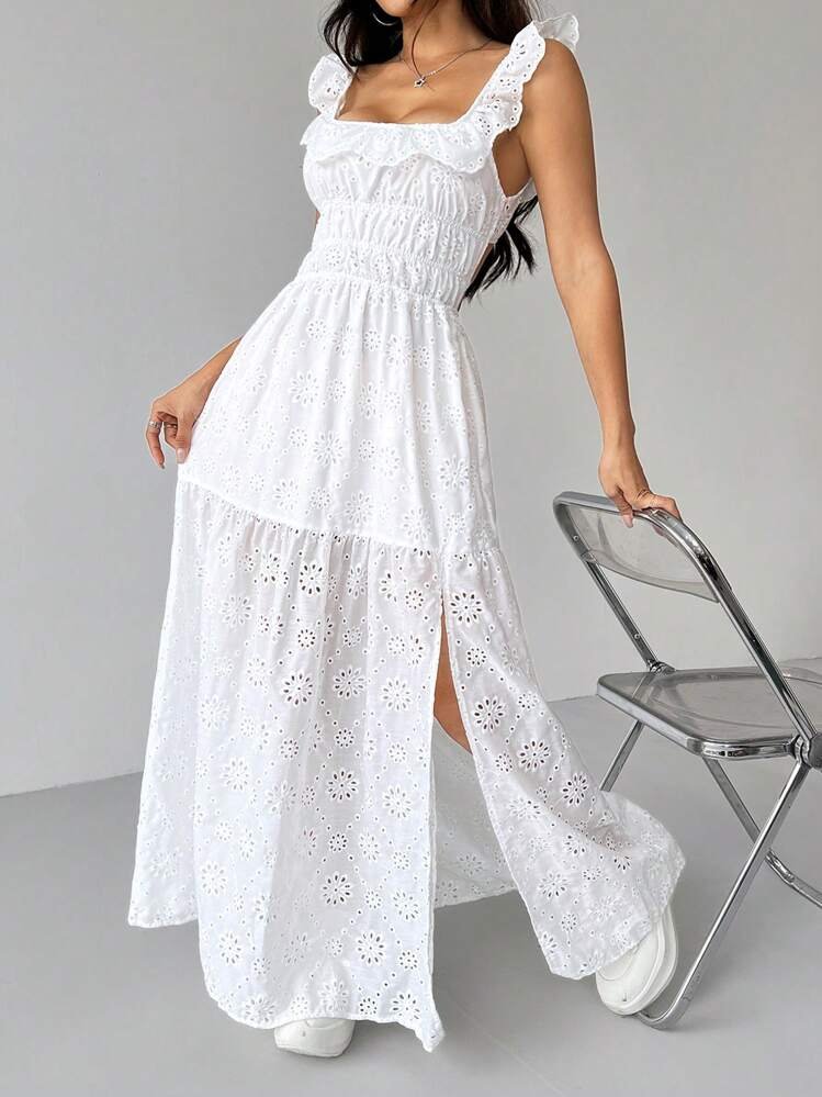 robe-longue-blanche-coton-dentelle-anglaise-maternite-dakar
