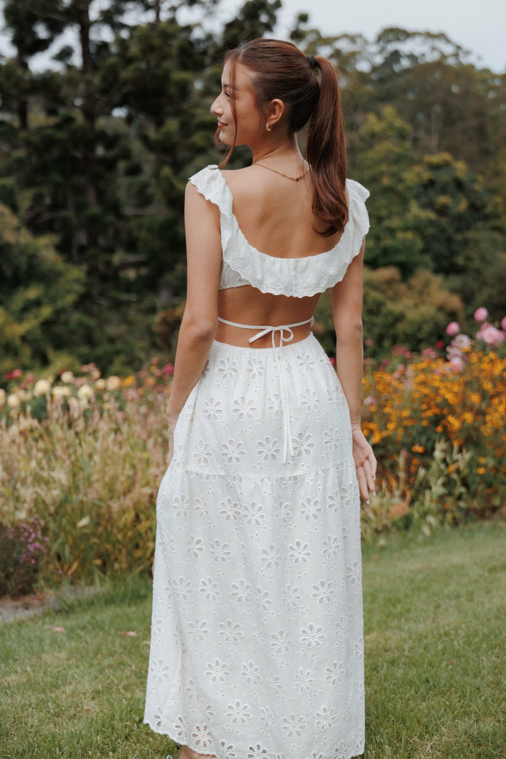 robe-blanche-fente-smockee-femme-enceinte-taille-40-42-dakar