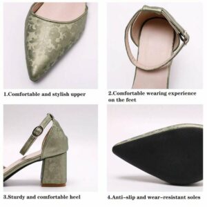 Escarpins ouverts vert sauge avec bride cheville pointure 38 portes Dakar