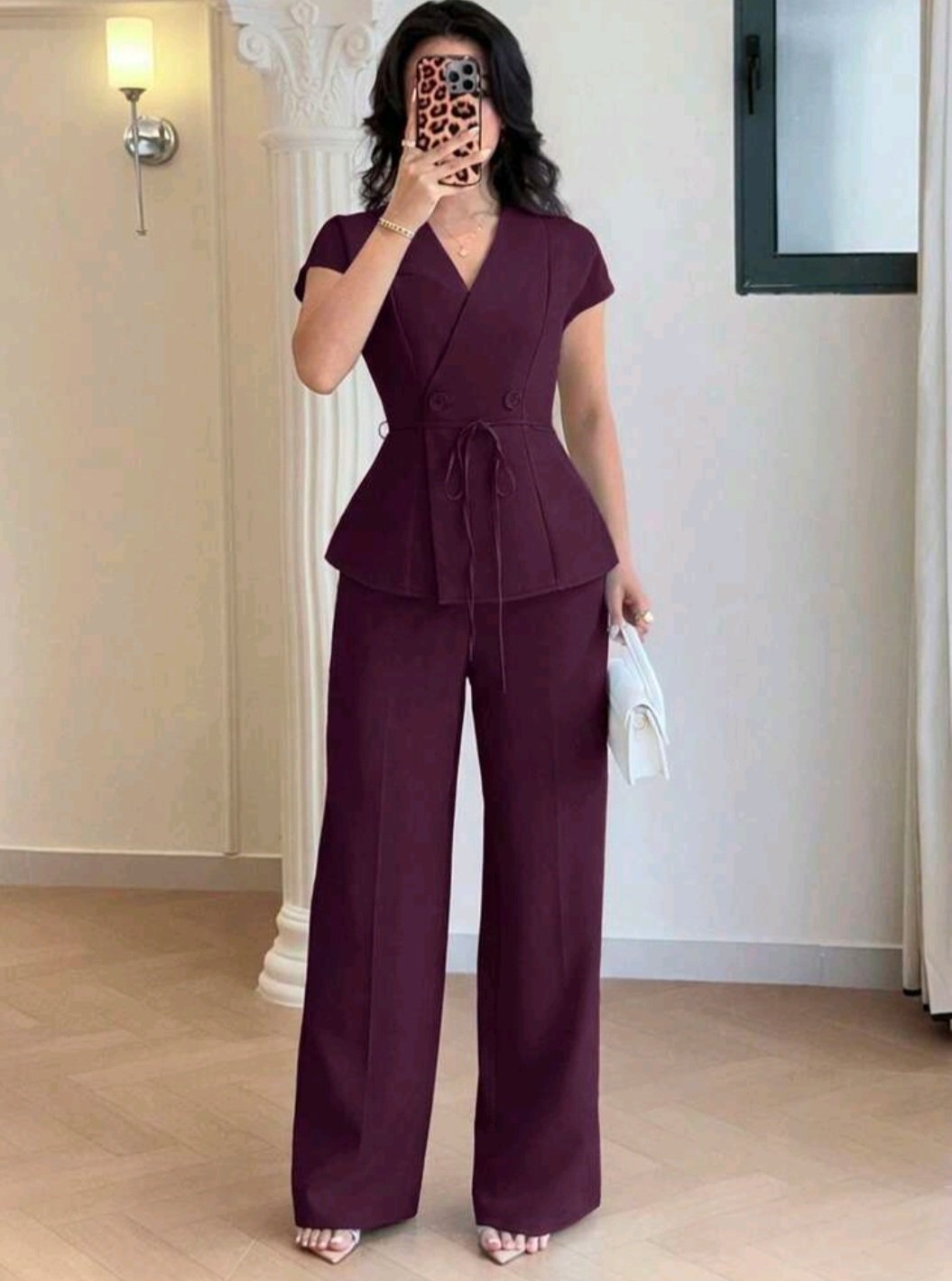 ensemble-tailleur-femme-prune-pantalon-large-bambinerie-maternita-dakar