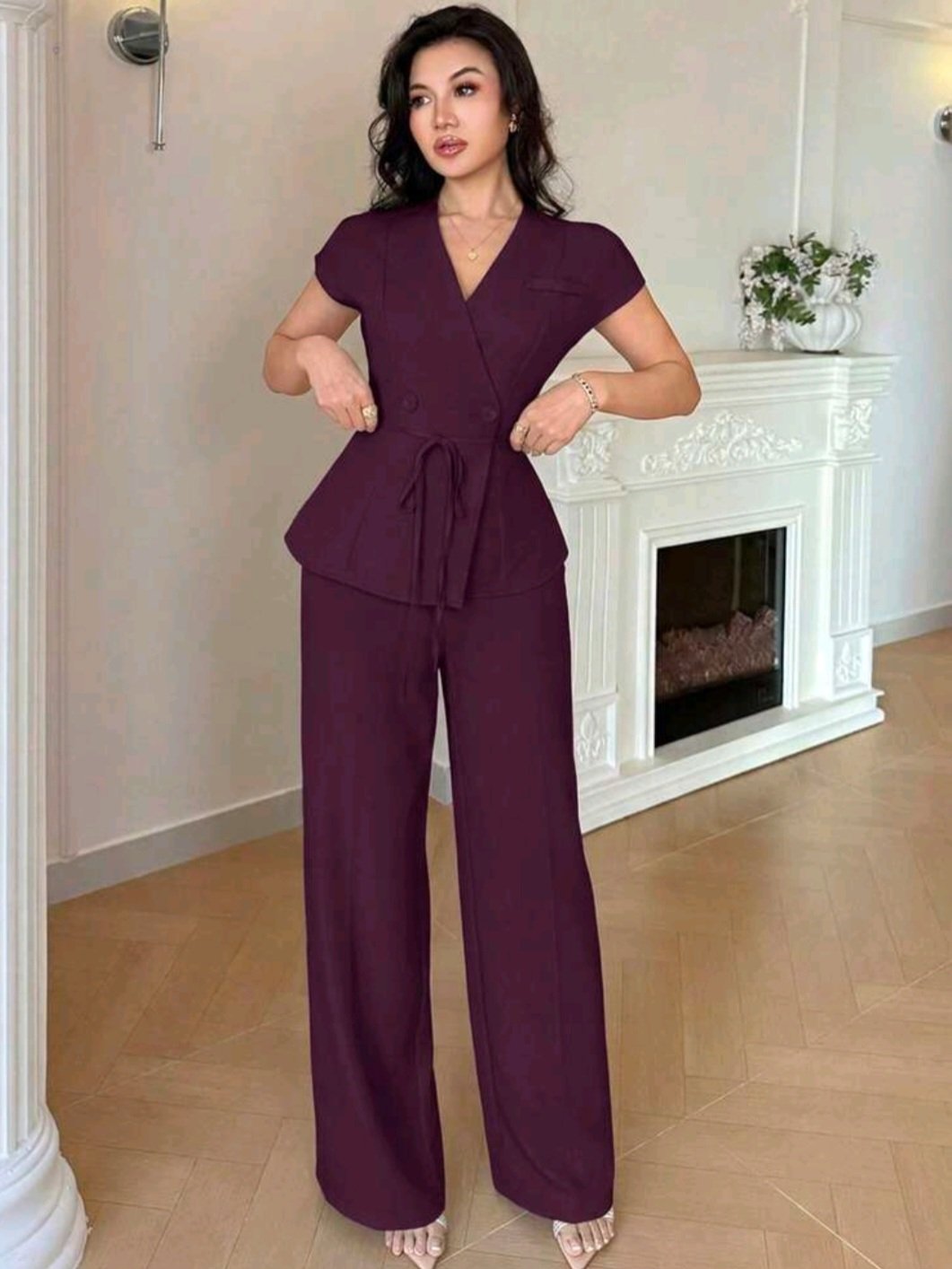 ensemble-tailleur-femme-prune-pantalon-large-bambinerie-maternita-dakar