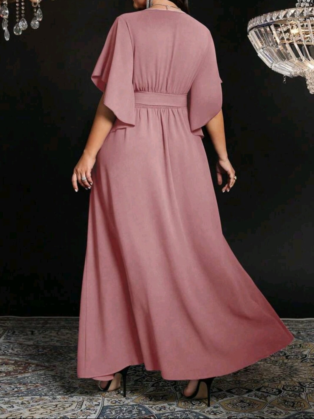 Robe longue fluide vieux rose maternité et cérémonie taille 40-42 Dakar