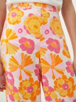 Pantalon fluide large a fleurs retro taille 40 destockage Maternita Dakar