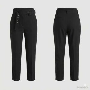 pantalon-tailleur-noir-femme-taille-haute-ceinture-bambinerie-maternita-dakar