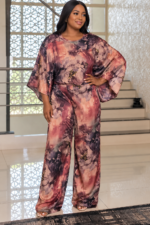 ensemble-pantalon-large-top-kimono-satine-imprime-rose-bambinerie-maternita-dakar