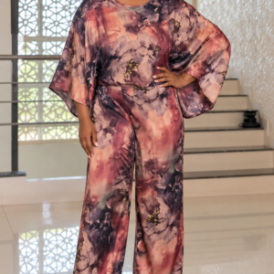 ensemble-pantalon-large-top-kimono-satine-imprime-rose-bambinerie-maternita-dakar