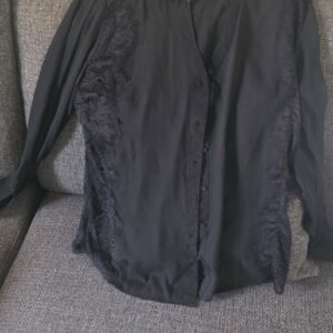 chemisier-noir-dentelle-femme-taille-40-42-destockage-maternita-dakar