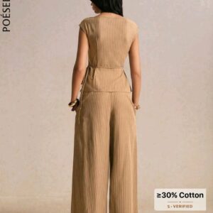 ensemble-femme-pantalon-large-top-asymetrique-raye-camel-dakar