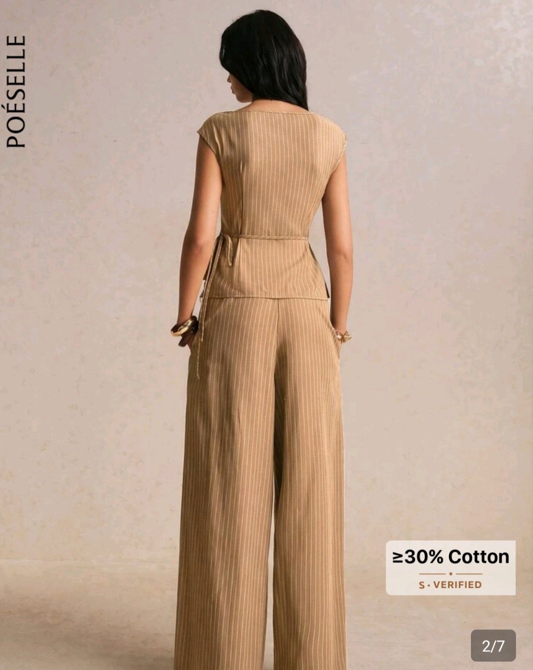 ensemble-femme-pantalon-large-top-asymetrique-raye-camel-dakar