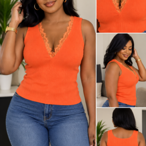 debardeur-cotele-orange-dentelle-femme-taille-40-42-maternita-dakar