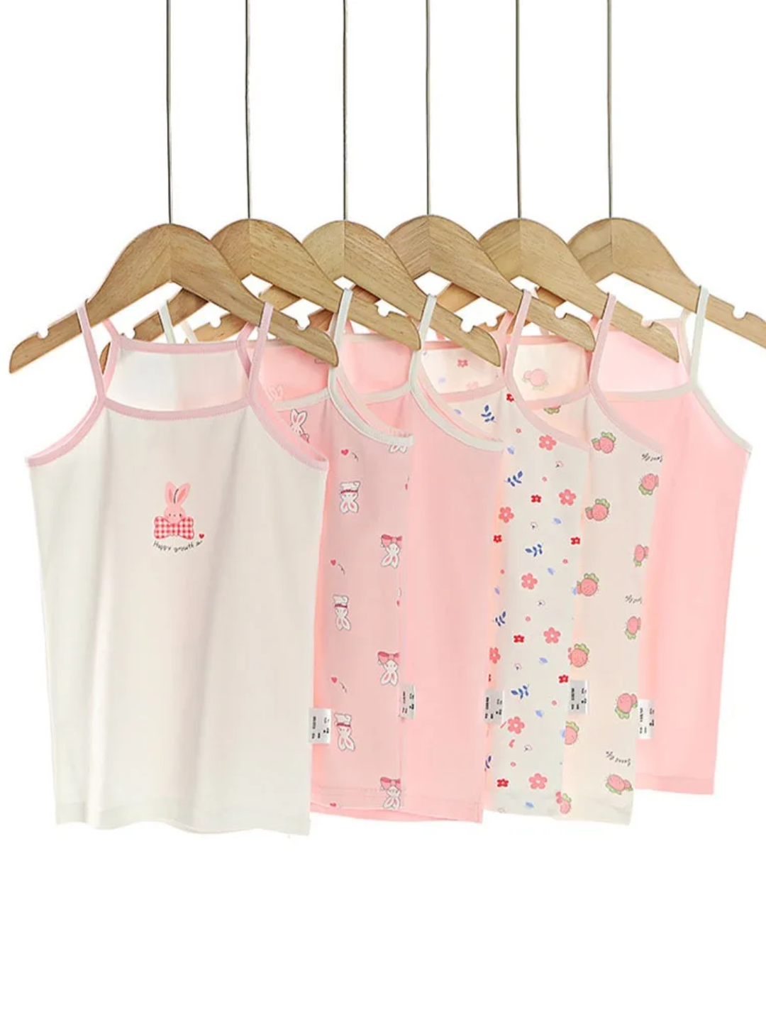camisole sous-vetement fille en pur coton a bretelles fines motifs colores Bambinerie Maternita Dakar
