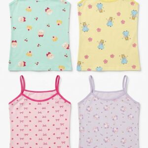 camisole sous-vetement fille en pur coton a bretelles fines motifs colores Bambinerie Maternita Dakar