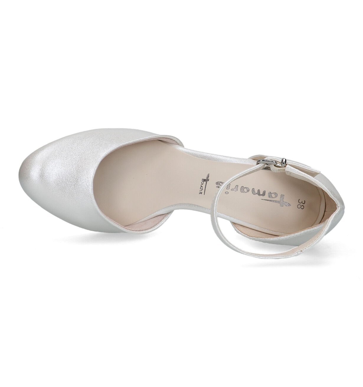 Escarpins blanc irisé Tamaris taille 38 talon haut 9 cm plateforme Dakar