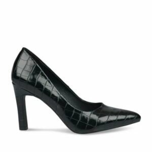Escarpins noirs effet crocodile Grand Boulevard talon 9-10 cm Dakar Maternita