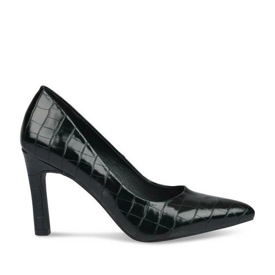Escarpins noirs effet crocodile Grand Boulevard talon 9-10 cm Dakar Maternita