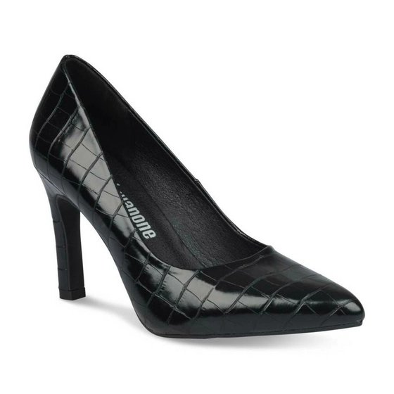 Escarpins noirs effet crocodile Grand Boulevard talon 9-10 cm Dakar Maternita