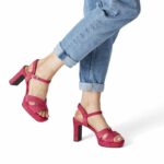 Sandales à Talon et Plateau Chaussure Femme  Tamaris en Daim – Pointure 38 | Bambinerie Maternita Dakar (Déstockage)