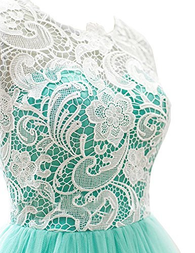 Robe de Cérémonie Ado Fille en Dentelle & Tulle Vert Menthe – Taille S / 38 (10-15 ans) | Bambinerie Maternita Dakar – Image 3