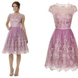 Robe de Soirée & Cérémonie en Dentelle Rose Mauve – Taille S / 38 (Ado 10-18 ans) | Maternita Dakar