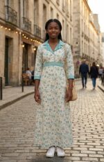 Robe longue fleurie pour adolescente 10 a 18 ans bambinerie maternita dakar
