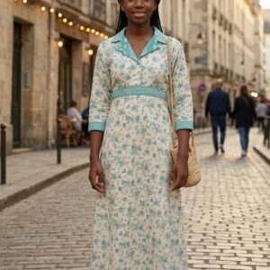 Robe longue fleurie pour adolescente 10 a 18 ans bambinerie maternita dakar