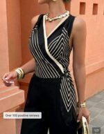 Top cache-coeur sans manches noir et blanc taille 40 neuf boutique Maternita Dakar