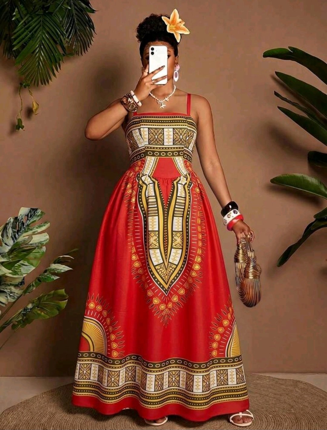 robe-longue-dashiki-rouge-dakar-maternita