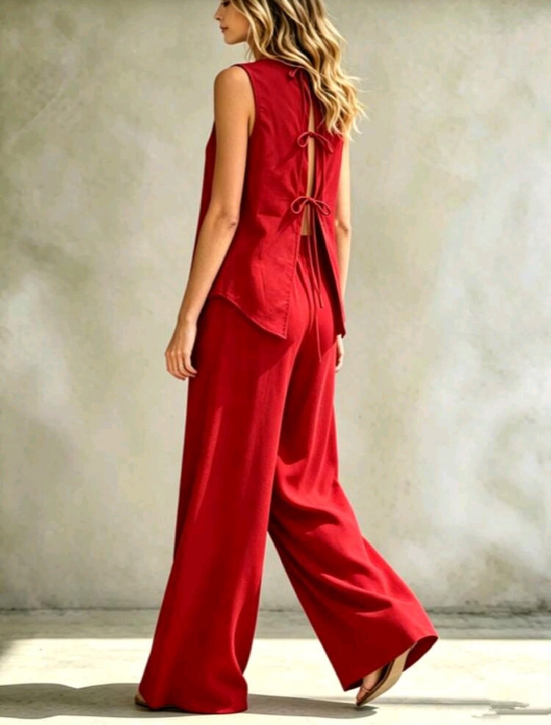 ensemble femme dakar, ensemble 2 pieces rouge, pantalon palazzo senegal, maternita dakar, bambinerie dakar, mode femme taille 40 42